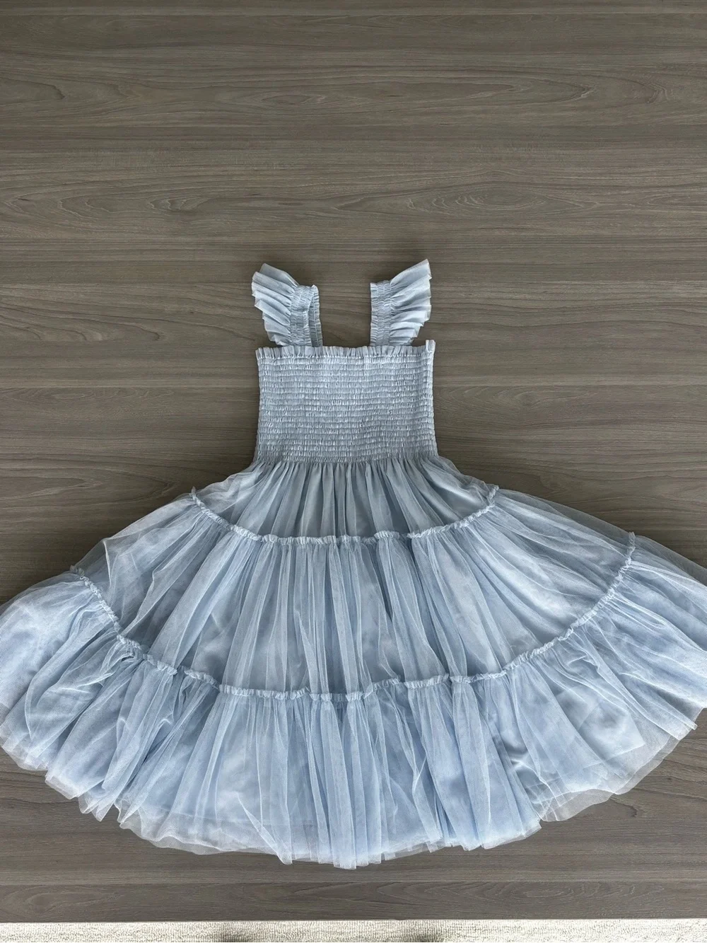 Hill House Kids Formal Light Blue Ruffle Tulle Dress